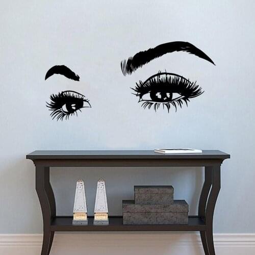 Drop Shipping Eyelash Wall Sticker Vinyl Art Home Decor For Kids Rooms Diy Home Decoration Removable Decor Wall Decals