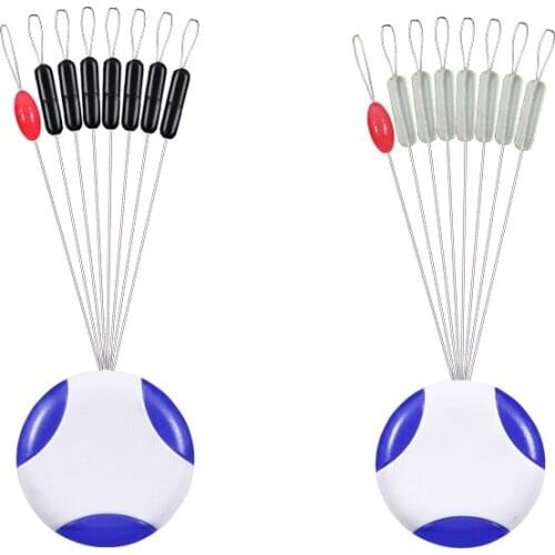 Fishing Bobber Float 7 in 1 Silicone Oval Stopper Space Bean Connector Fishing Line Tackle Accessories