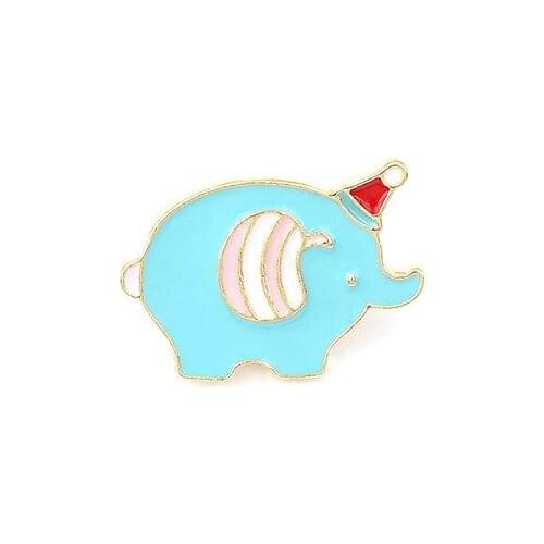 Blue Coggirit Enamel Pins Animal Jewelry Brooches Denim jeans Lapel Pins For Kids Friends