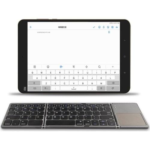 Mini folding keyboard Bluetooth Foldable Wireless Keypad with Touchpad For Xiao Mi Pad 4 Mipad 3 2 4 1 Miapd4 Plus Tablets case