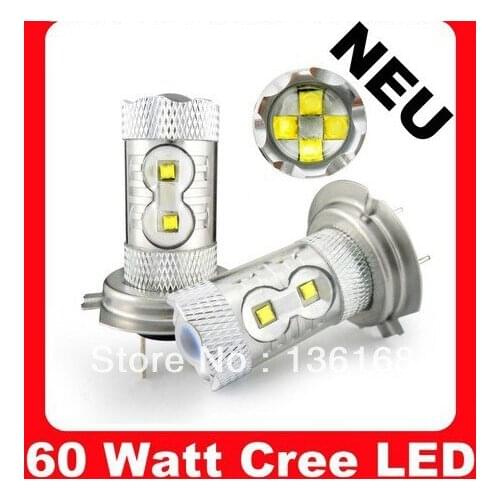 60 Watt Led Nebelscheinwerfer H7 Cree Chip Canbus Viel Heller wie 50 W