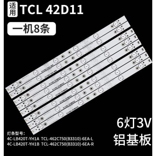 LED Backlight strip 6 Lamps 4C-LB420T-YH1B 4C-LB420T-YH1A 006-P2K1972A For TCL L42F3308B L42F3309B