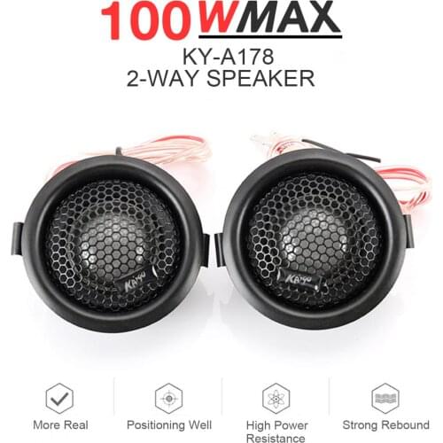 Tweeters 2pcs 100W Mini Universal High Efficiency Dome Car Tweeter Lossless Speakers for Car Audio System