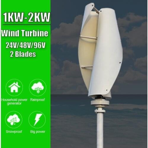 Free Energy Windmill 1000W 2000W Vertical Axis Wind Turbine Generator 24V/48V/96V Maglev Generator with MPPT Controller For Home