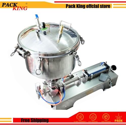 High Viscosity Paste Filling Machine Peanuts Butter Cream Filler With Compression Air Pressure Hopper Free Shipping