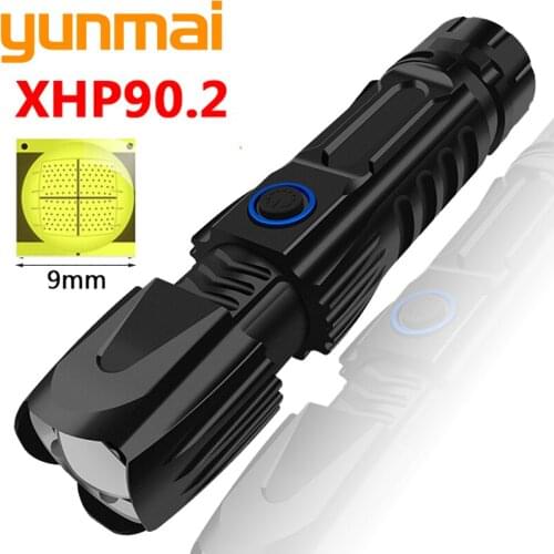 Xhp90.2 4-core Brightest High Powerful Rechargeable Tactical Led Flashlight Lantern Light 18650 26650 Camping Hunting Lamp W69