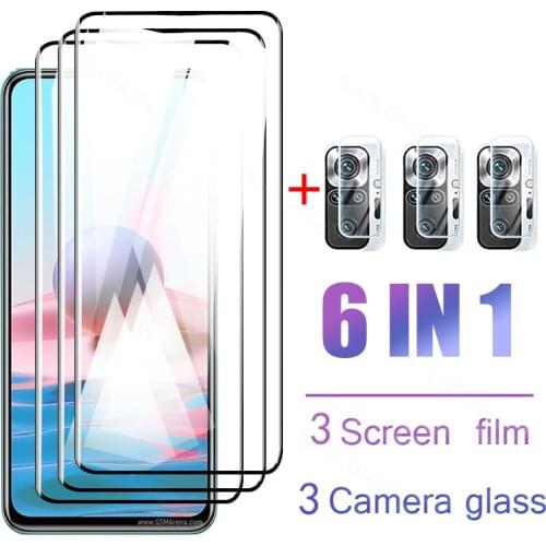 Redmi Note 10T Glass Camera Protector Redmi Note 10 T Pro 10S Protective Glass For Xiaomi Redmi Note 10T Screen Tempered Glass
