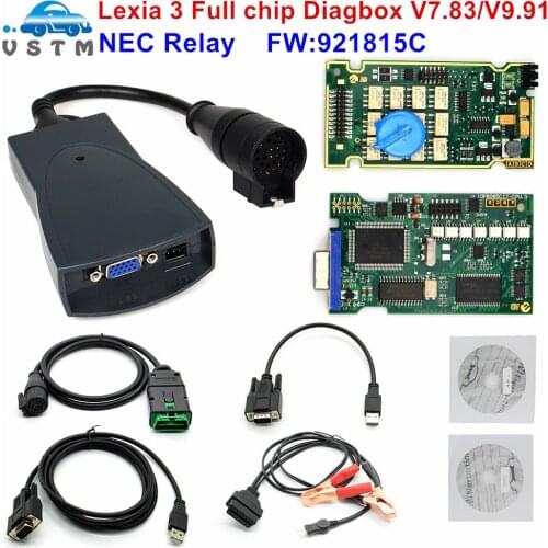 Golden Full Chips Lexia 3 921815C New Diagbox V9.91 V7.83 Lexia3 PP2000 V48/V25 Lexia-3 For Citroen/Peugeot Car Diagnostic Tool