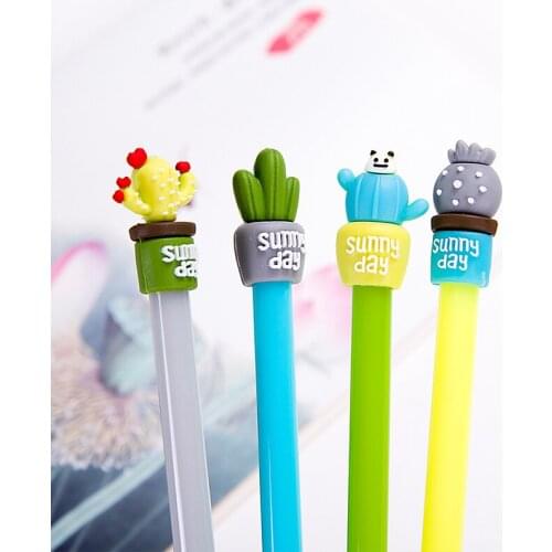 1PC Korean Small Fresh and Fleshy Cute Gel Pen Students Use Creative Super Cute and Beautiful Black Carbon Pen Exam Signature