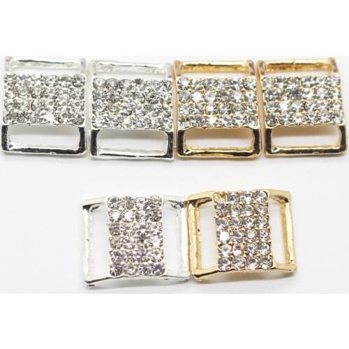 10pcs new diamante rhinestone wedding supplies metal buckle
