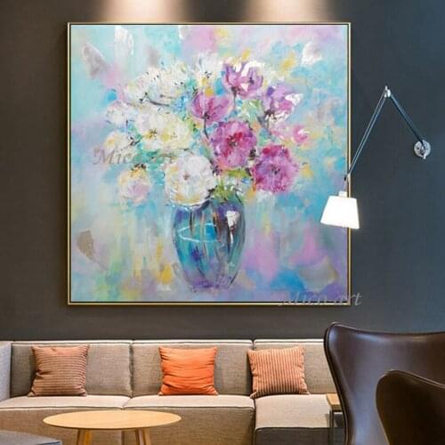 100% Handpainted Work Art Abstract Painting Modern Art Picture For Living Room Modern Color Canvas Art High Quality