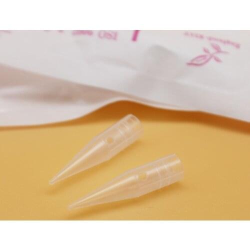 100pcs 1RL Disposable Permanent Eyebrow Makeup Needles Caps Tips for Eyebrow Makeup Machine Tattoo Needles
