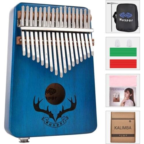 17 key high quality EQ kalimba wood acacia music instrument Mbira thumb piano pickup Kalimba musical machine with free bag