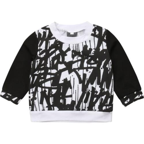 2018 Brand Cool Newborn Kid Baby Girls Boys Tops Blouse Sweatshirt Outerwear Cotton Clothes Size 1-5T