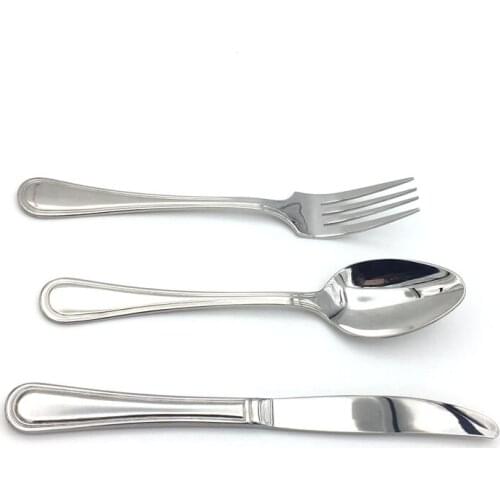 New 3pcs High Grade Dinner Knife Fork Spoon set stainless steel silver Cutlery set Tableware Suitable for restaurant or home use
