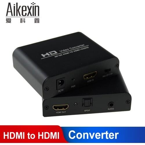 Aikexin HDMI Audio Extractor HDMI to HDMI and Optical TOSLINK SPDIF+3.5mm Stereo Audio Extractor Converter HDMI Audio Splitter