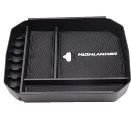 Car Center Console Armrest Box Glove Box Secondary Storage Tray Compatible with Toyota Highlander 2014-2019