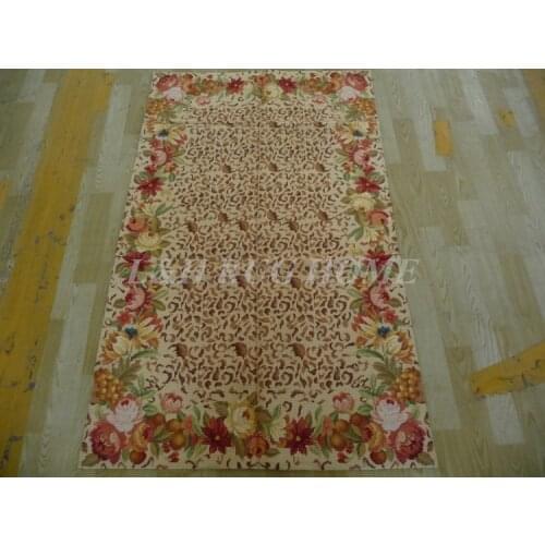 Free shipping 10K 3'x5' handmade needlepoint woolen rugs handmade rug