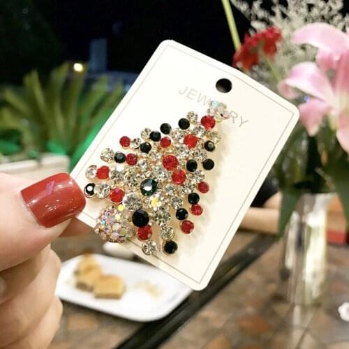 RONGQING christmas tree Brooch of wedding bridal bijoux Womens Pin Brooch fashion scarf pins hats accessory 60Pcs/lot