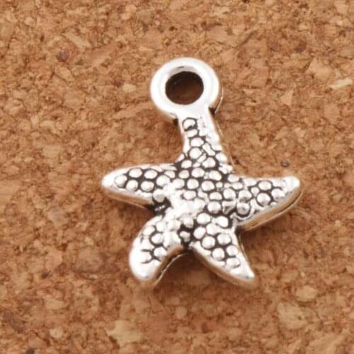 150pcs Dots Soft See Star Fishstar Charm Beads 12.7x16.2mm Tibetan Silver Pendants Jewelry DIY L123
