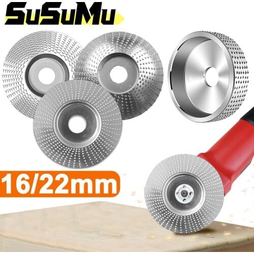 16/22MM Bore Woodworking Carving Disc Coating Wheel Rotary Disc Sanding Wood Carving Power Abrasive Disc Tool for Angle Grinder