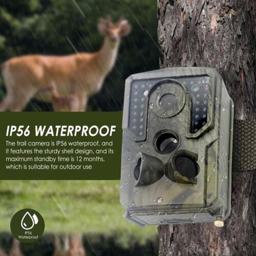 Outdoor Hunting Trail Camera 12MP 1080P HD Game Scouting Camera IP56 Waterproof Wildlife Scouting Cam With Night Vision