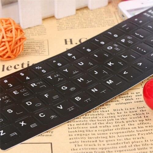Korean Computer Keyboard Sticker Desktop Computer Laptop Keyboard Sticker Black PC Matte Stickers Single Sticker