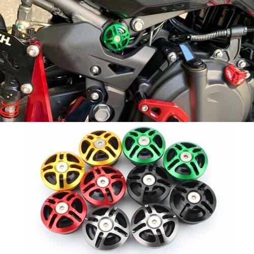 Motorcycle Frame Hole Cover Caps Plug Decorative Frame Sliders Screws Cap Accessories fit for KAWASAKI Ninja400 Z400 2018-2019
