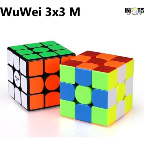 Best Sale QiYi MoFangGe WuWei M 3x3x3 Magic Cube Magnetic Professional WCA GTS2 M 3x3 Speed Magnets magico cubo Educational Toys