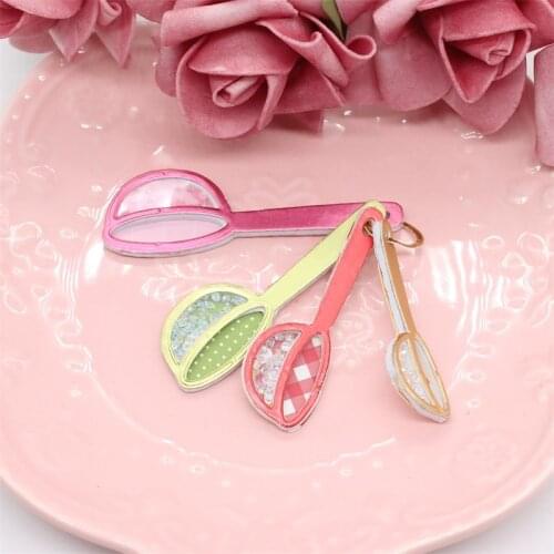 KSCRAFT Measuring Spoons Metal Cutting Dies Stencils for DIY Scrapbooking Decorative Embossing DIY Paper Cards