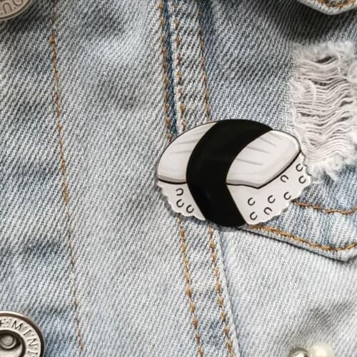 Cartoon Acrylic Shirt Brooch Vintage Pins Cute Sushi Jewelry Badges Broche Scarf Buckle New Year Gift Hat Shirt Accessories