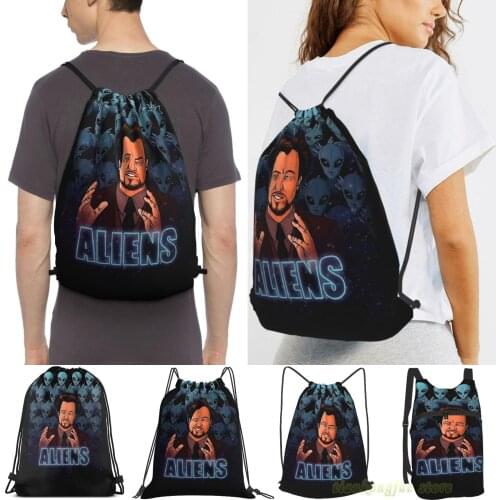 The Aliens Guy (Giorgio Tsoukalos) Color Men Outdoor Travel Gym Bag Waterproof Drawstring Backpack Women Fitness Sackpack Bag