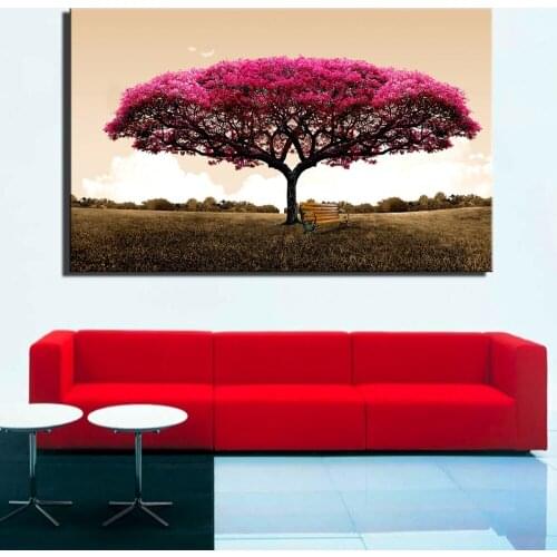 Red Maple Trees Wall Posters For Kids Room Digital HD Print Pop Lucky Trees Unframed Large Size For Living Room Decor Pictures