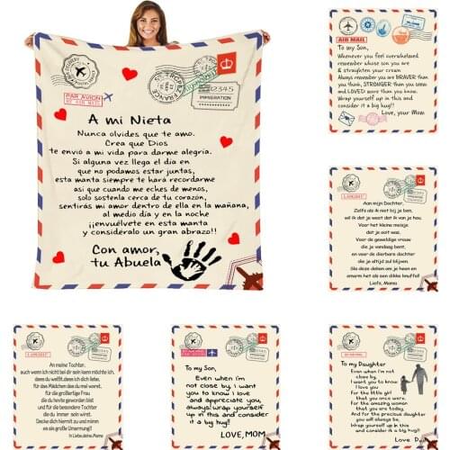 Express Love TO My Daughter Funny Character Blanket 3D Print Sherpa Blanket on Bed Home Textiles Blanket Best Gift 05