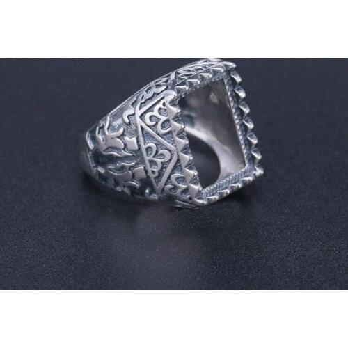 12.5*17.8mm 925 STERLING SILVER Semi Mount Bases Blanks base blank Pad VINTAGE rings ring Setting set jewelry gift diy A2555