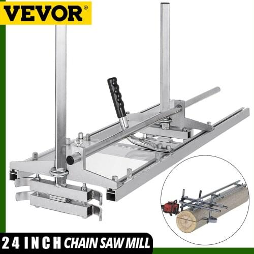 Chainsaw Mill Planking Milling 14" to 24" Guide Bar Wood Lumber Cutting Portable Sawmill Aluminum Steel Chainsaw Mill
