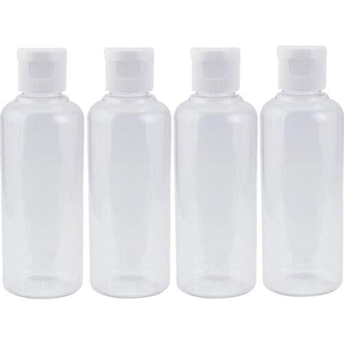 50Pcs 10ml 30ml 50ml 60ml 100ml Plastic Empty Vial Travel Lotion Liquid Bottles Dispenser Sample Flip Cap