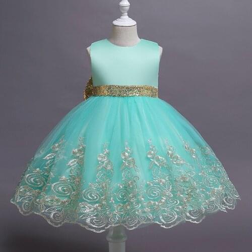 Baby Girls Dress Big Bow Flower Lace Party Princess Dress for 1-5 Years Tutu Kids Birthday Clothes Elegant Evening Gown