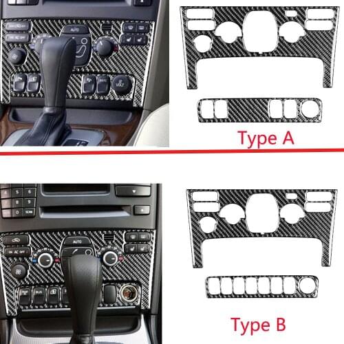 Car Carbon Fiber Air Conditioning Panel Frame Trim Cover For Volvo XC90 03-2014