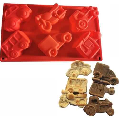 Cartoon Airplane Car Motorcycle Model Silicone Cake Mold Fondant Mould Candy Ice Jelly Molds Cookies Tray Biscuit Baking Maker