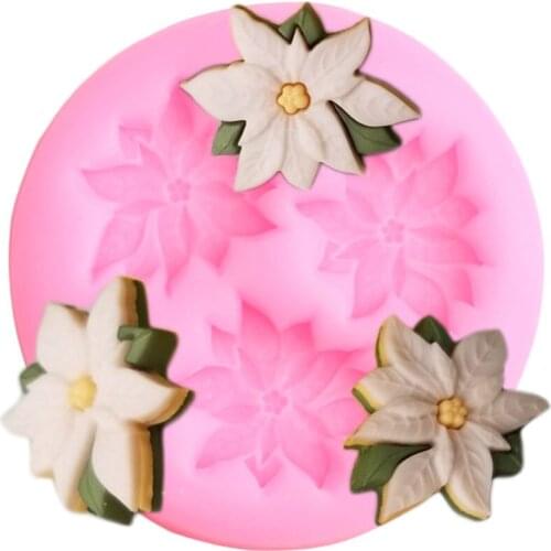 Flower Silicone Molds Cupcake Topper Fondant Mould DIY Party Cake Decorating Tools Resin Clay Candy Chocolate Moulds