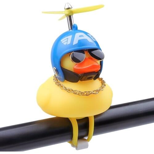 Standing Duck Bicycle Bell Broken Wind Small Yellow Duck With/not Lights MTB Road Bike Motor Helmet Riding Cycling Accessories