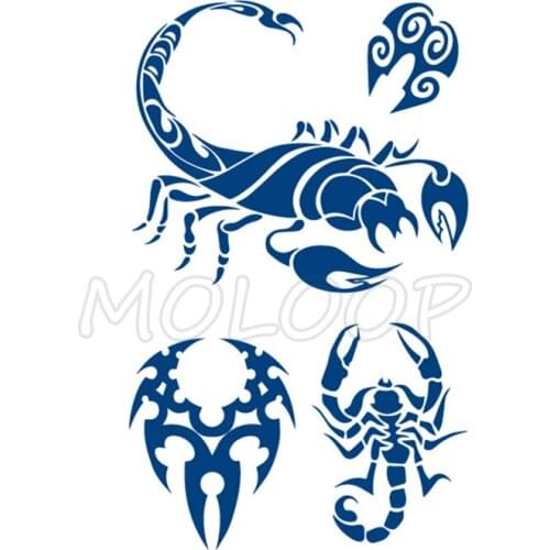 Juice Tattoo Sticker Scorpion Animal Waterproof Temporary Makeup Fake Tatoo Body Art for Women Men Lasting To 5 -15 Days