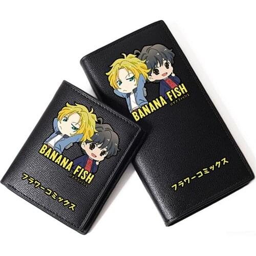 High Quality BANANA FISH Ash Lynx Cosplay Anime Long Purse Pu Leahter Wallets Coin Purse Anime ID Card Holder Money Clutch