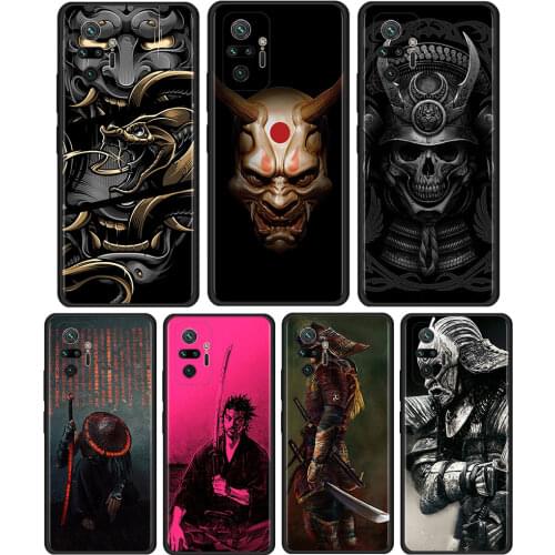 Japanese Samurai Cell Phone Case for Xiaomi Redmi Note 9S 9 4G 8 10 7 8T 9C 9A 7A 8A K40 K30 Pro Mobile Phones Cover Coque