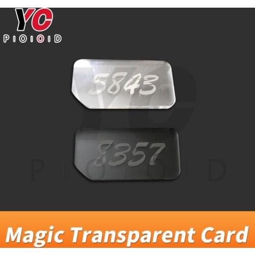 YOPOOD escape puzzle room magic clear acrylic cards for hidden clues put all pieces together to find the clue chamber room