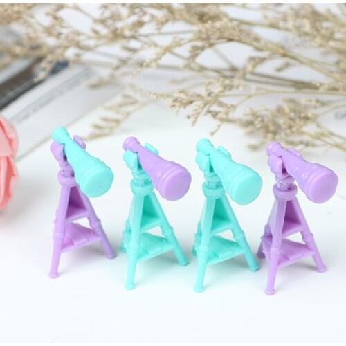 1pc Doll Telescope Model 1:12 Dollhouse Miniature Version Telescope Doll Home Decor Random Color