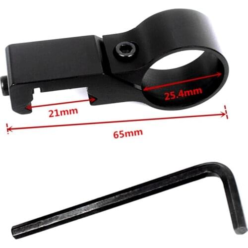 1" Offset Ring Flashlight Light Laser Side Mount 20mm 7/8" Weaver Picatinny Rail Mount