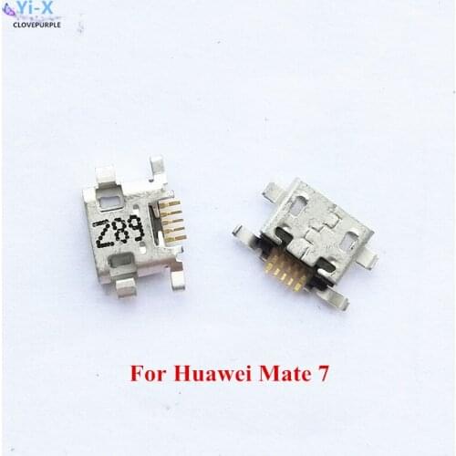 10PCS/Lot Micro USB Charger Charging Port Dock Connector Socket Replacement Parts For Huawei Ascend Mate 7 Mate7