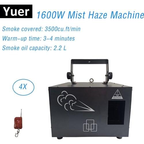 1600W Stage Mist Haze Machine DMX 512 Control Rookmachine Stage Smoke Machine Dj Equipments Fogger For Wedding Party Lighting